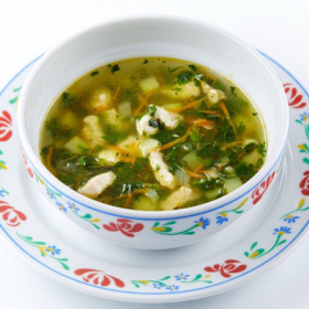 Куриный суп со шпинатом (ВТОРНИК)